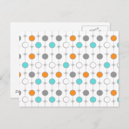 Carte postale Points rétros et Starburst (Devant / Derrière)