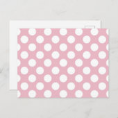 Carte Postale Points roses, Motif à pois, Points, Pointillé (Devant / Derrière)