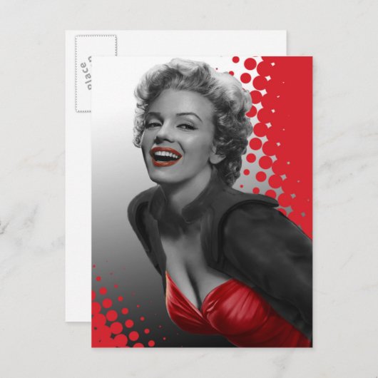 Carte Postale Points rouges Marilyn (Devant / Derrière)