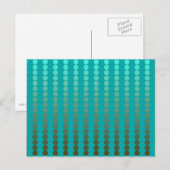 Carte Postale Points satinés - gris turquoise et étain (Devant / Derrière)