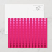 Carte Postale Points satinés - nuances rose fuchsia (Devant / Derrière)