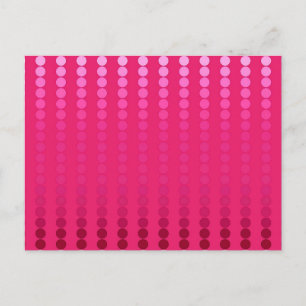 Carte Postale Points satinés - nuances rose fuchsia