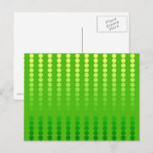 Carte Postale Points satinés - nuances vert citron (Devant / Derrière)
