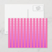 Carte Postale Points satinés - rose et orchidée (Devant / Derrière)