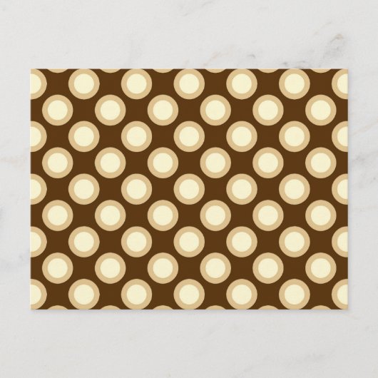 Carte Postale Points tournés rétro, chocolat, crème et bronzage (Devant)