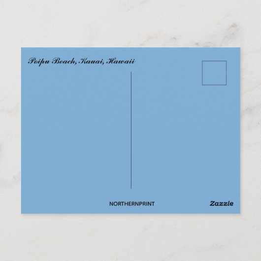 Carte Postale Poipu Beach Kauai Hawaii (Dos)