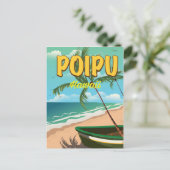 Carte Postale Poipu Hawaii affiche de voyage (Debout devant)