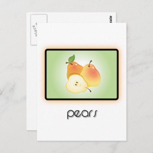 Carte Postale Poires (Devant / Derrière)