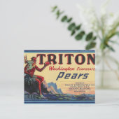 Carte Postale poires triton (Debout devant)