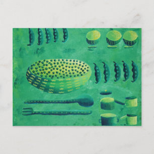 Carte Postale Pois avec Bowls Peinture