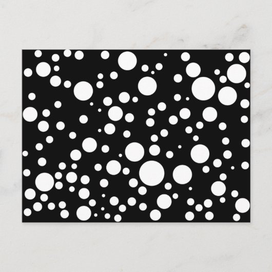 Carte Postale pois blancs noirs (Devant)