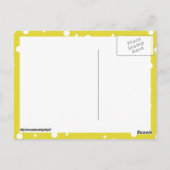 Carte Postale Pois blancs sur Jaune (Dos)