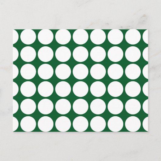 Carte Postale Pois blancs sur vert (Devant)