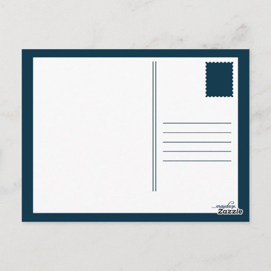 Carte Postale pois cacheté avec masque (Dos)