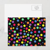 Carte Postale Pois colorés (Devant / Derrière)