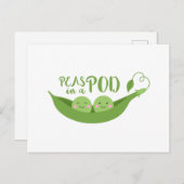 Carte Postale Pois Dans Un Morceau (Devant / Derrière)