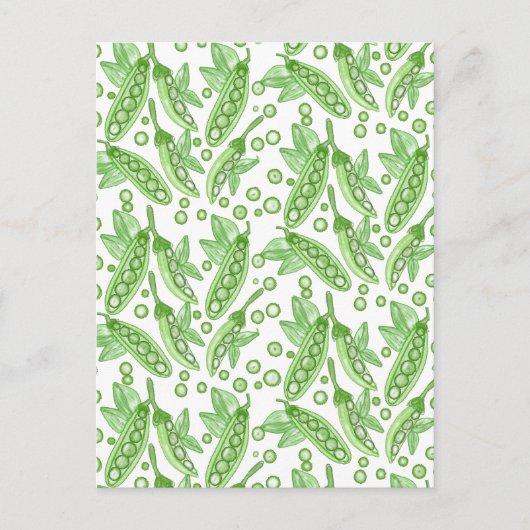 Carte Postale Pois de légumes (Devant)