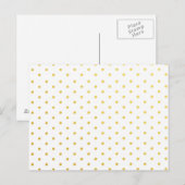 Carte Postale Pois d'or de mode (Devant / Derrière)