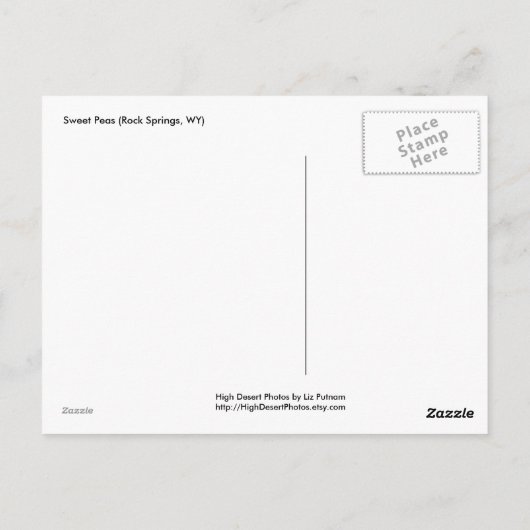 Carte Postale Pois doux (Dos)