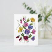 Carte Postale Pois doux colorés (Debout devant)