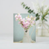 Carte Postale Pois doux en Vase antique (Debout devant)