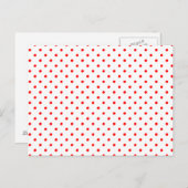 Carte Postale Pois minuscules rouges (Devant / Derrière)