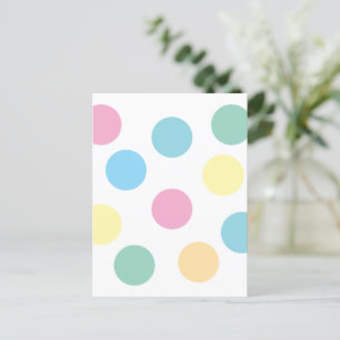 Carte Postale Pois multicolores