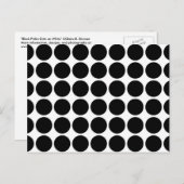 Carte Postale Pois noirs en blanc (Devant / Derrière)