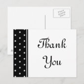 Carte Postale Pois noirs et blancs (Devant / Derrière)