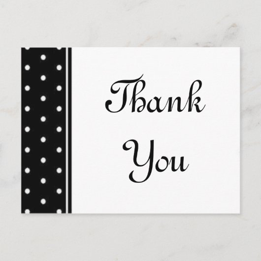 Carte Postale Pois noirs et blancs (Devant)