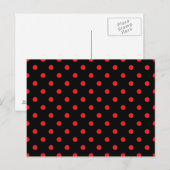 Carte Postale Pois noirs et rouges (Devant / Derrière)