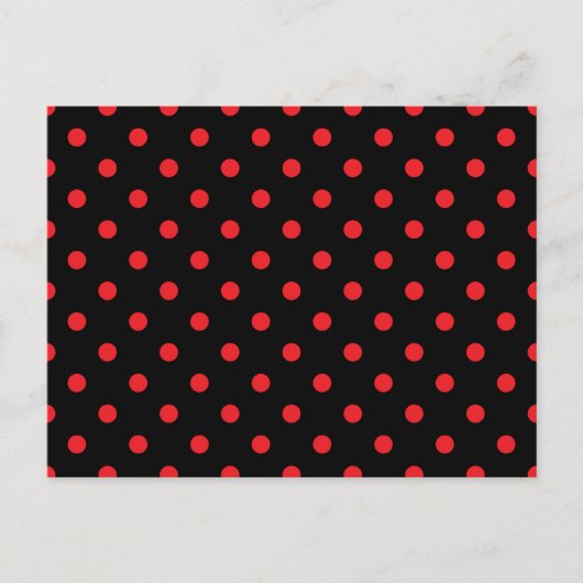 Carte Postale Pois noirs et rouges (Devant)