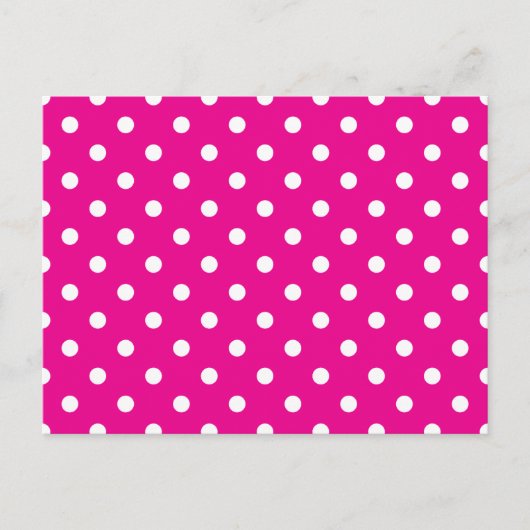 Carte Postale Pois rose et blanc chaud (Devant)