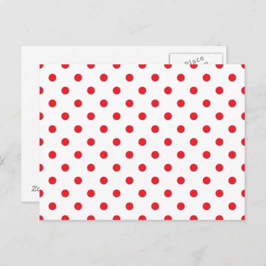 Carte Postale Pois rouges (Devant / Derrière)