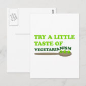 Carte Postale Pois végétariens (Devant / Derrière)