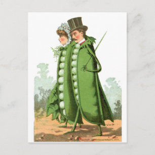 Carte Postale Pois verts Nourriture Vintage et art
