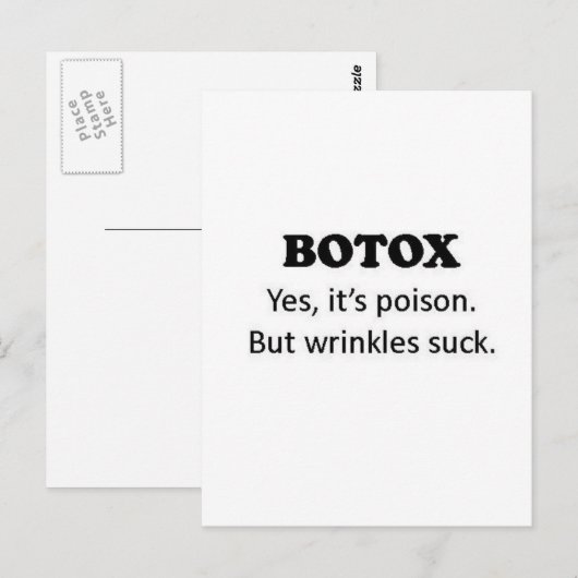 Carte Postale Poison botox (Devant / Derrière)