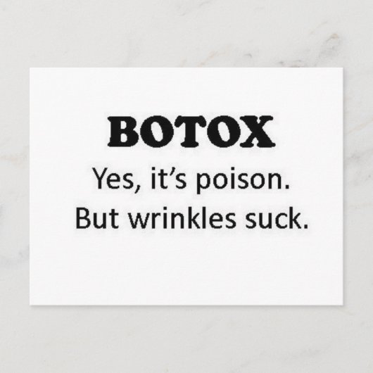 Carte Postale Poison de botox (Devant)