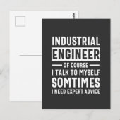 Carte Postale Poison de Funny Industrial Engineer (Devant / Derrière)