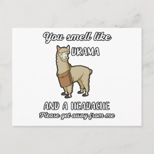 Carte Postale Poison de You Smell Like Drama And A Headache Funn