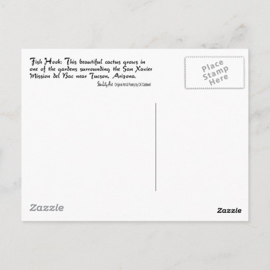 Carte Postale Poisson (Dos)