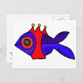 Carte Postale poisson (Devant / Derrière)