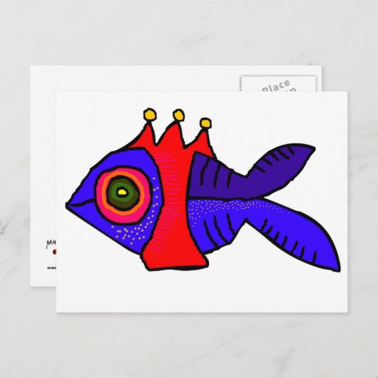 Carte Postale poisson (Devant / Derrière)
