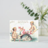 Carte Postale Poisson à bascule d'ange chérubin (Debout devant)