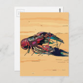 Carte Postale Poisson à la coque en bois (Devant / Derrière)