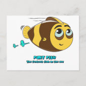 Carte Postale Poisson à nageoires blanches (Devant)