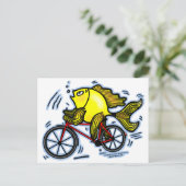 Carte Postale Poisson à vélo (Vélo) (Debout devant)