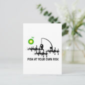 CARTE POSTALE POISSON À VOS PROPRES RISQUES (Debout devant)