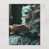 Carte Postale Poisson adorable lire un livre (Devant)