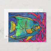Carte Postale Poisson Angle en verre tendu (Devant / Derrière)